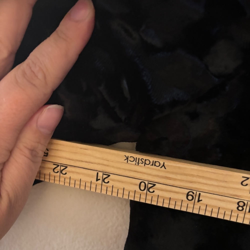 Anthracite Black Textured Faux Fur Cropped Jacket Size 6 - Picture 8 of 8